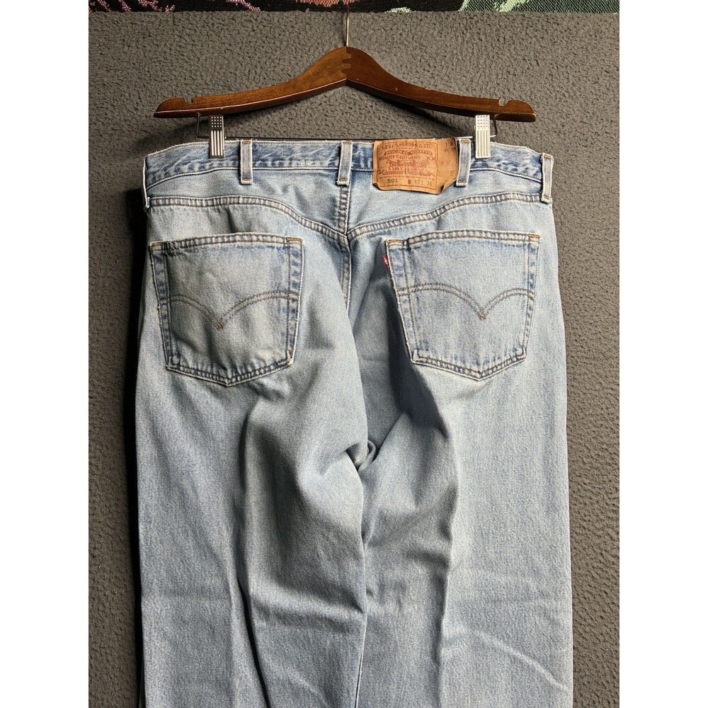 Vintage 90s Levi’s 501 Made in USA Denim Straight Leg Jeans Measured 38x35 - Picture 15 of 16